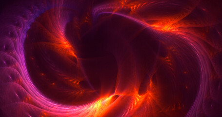 3D rendering abstract multicolor fractal light background