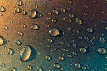 Fototapeta na wymiar Water drops on glass. Nature background concept.