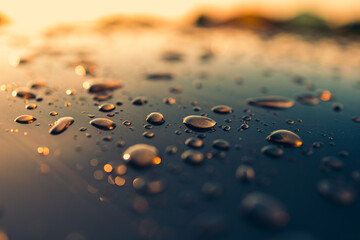 Water drops on glass. Nature background concept.