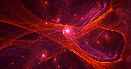 Fototapeta premium 3D rendering abstract multicolor fractal light background