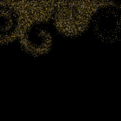 Gold Glitter Stars. Luxury Shiny Confetti.