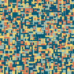 Mosaic Abstract Vector Pattern Design