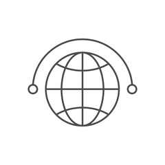 World wide web icon. Globe vector symbol isolated on the white background
