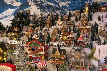 Decorazioni per il Natale, texture natalizia con renne neve Babbo Natale e palle di Natale