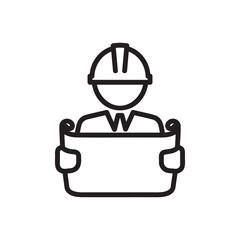 architect icon isolated on white background from architect collection. architect icon trendy and modern architect symbol for logo, web, app, UI. architect icon simple sign. 