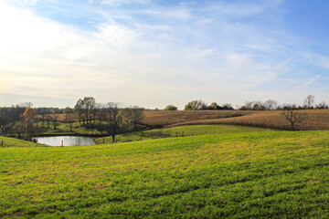 view of the rolling countryside