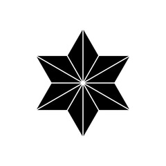 Japanese style design star Sign or Maruni symbol