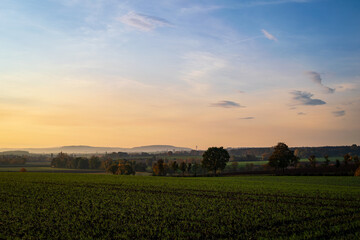 Fototapeta na wymiar sunrise in region