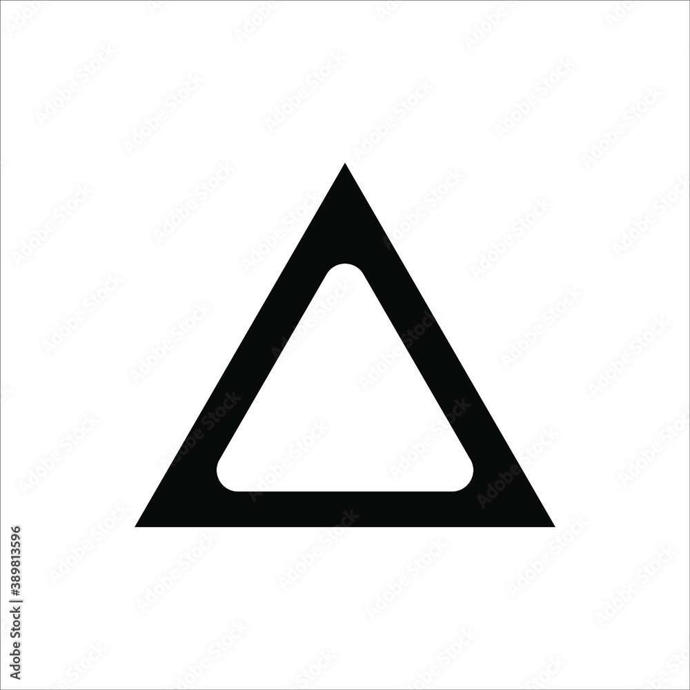 Wall mural triangle icon vector on white background. flat and trendy sign symbol illustration