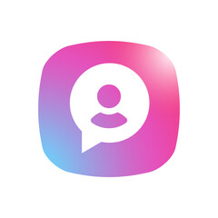Social Network - Mobile App Icon