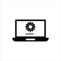 Laptop with pointer or cursor icon isolated. vector eps 10