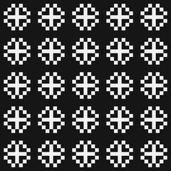 Abstract Cross Pattern Dots Logo generative computational art illustration
