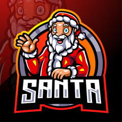 Santa claus mascot. esport logo design