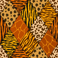 Abstract diamond animal print. Vector illustration pattern for surface, t shirt design, print, poster, icon, web, graphic designs. 