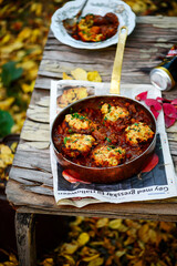 Guiness beef stew with cheddar herb dumplings.. style vintage
