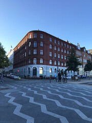 Fototapeta na wymiar view at the city center of copenhagen Denmark