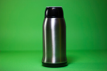 thermos for Yerba mate on a green background