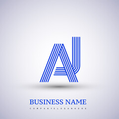 Letter AJ linked logo design. Elegant symbol for your business or company identity.