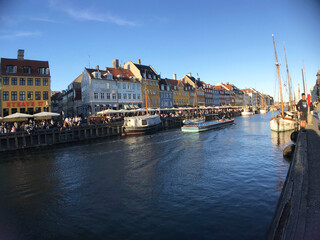 Nyhavn harbor in Copenhagen, Denmark