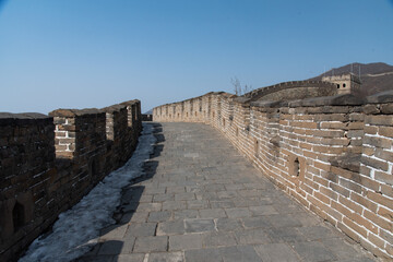 February 2020. Great Wall of China. Mutianyu section.