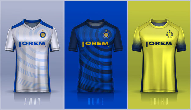 t-shirt sport design template, Soccer jersey mockup for football club. 