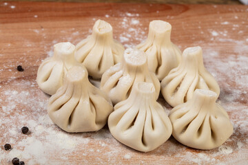 Georgian raw Khinkali