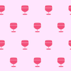 Wrapping paper - Seamless pattern of wine glass symbols for vector graphic design