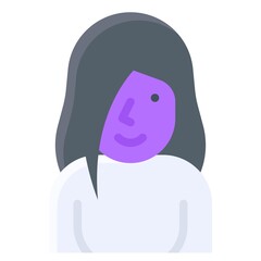 Ghost girl costume icon, Halloween costume party