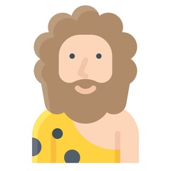 Caveman costume icon, Halloween costume party
