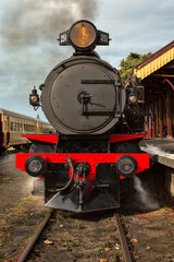 Naklejka premium Vintage steam train at Queenscliff in Victoria, Australia.