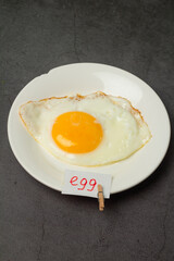 fried egg on plates with the signature egg.