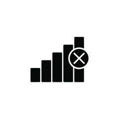 No Signal icon. connection sign. mobile interface icons. vector illustration