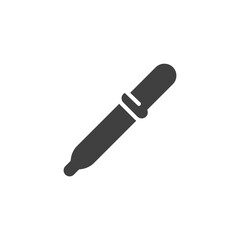Medical dropper vector icon. filled flat sign for mobile concept and web design. Laboratory pipette glyph icon. Symbol, logo illustration. Vector graphics