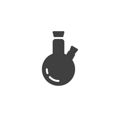 Laboratory glassware vector icon. filled flat sign for mobile concept and web design. Lab tube, beaker flask glyph icon. Symbol, logo illustration. Vector graphics