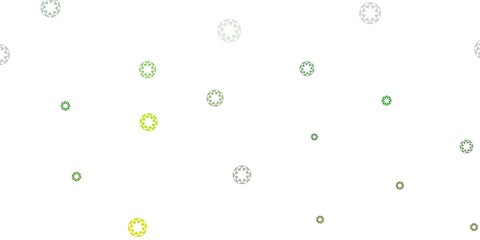 Light green, yellow vector template with circles.