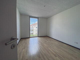 Fototapeta premium Rental apartment cleaned and ready for a new tenant to move in - Modern, bright apartment in a city center briging monthly passive, rental income to its owner