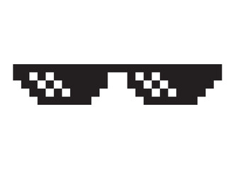 Thug life / deal with it sunglasses / glasses flat vector icon for apps and websites