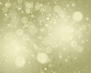 Gold brown abstract background. white light and snowflakes bokeh winter for Christmas new year blurred beautiful shiny lights use for card banner wallpaper backdrop and your product.