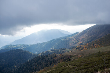 Autumn in the mountains of Sochi.