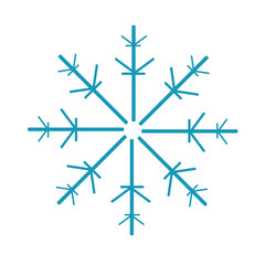 one blue cold snowflake, paper snowflake for wedding card, winter falling frozen water