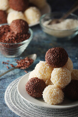 Beijinho and Brigadeiro sweets - national cuisine of Brasilia