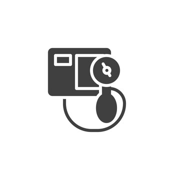 recommend clip art: Sphygmomanometer vector icon. filled flat sign for mobile concept and web design. Blood pressure measurement glyph icon. Tonometer symbol, logo illustration. Vector graphics
