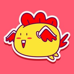 kawaii doodle cartoon monster designs for wallpaper, stickers, coloring books, pins, emblems, logos and more