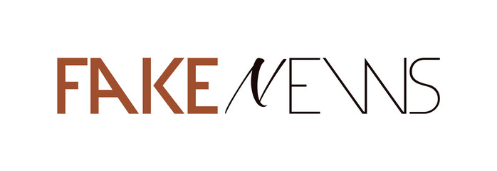 Fake news con sfondo colorato