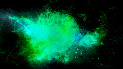 abstract green sky, space background	