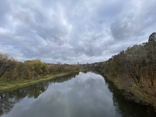 river autumn Lietuva 