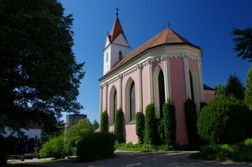 Fototapeta na wymiar Chapel at Bitov Castle in the south of Moravia in the Czech Republic. Bitov castle, Visit and travel South Moravia and Czech Republic.