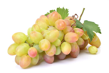 Bunch of grapes on a white background