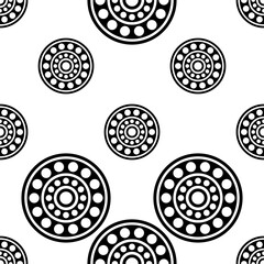 Bearing Icon, Ball Bearing Icon Seamless Pattern