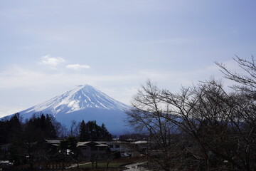河口湖から見る富士山